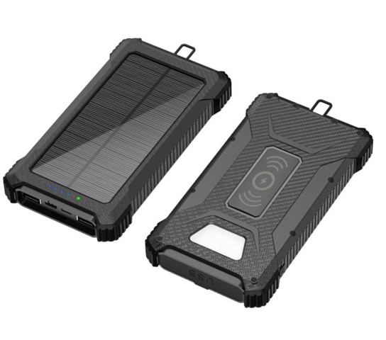 1132910-1 Waterproof Portable Solar Power Bank 10000mah 2-pack