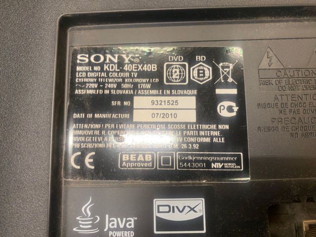 1133133-7 40" LCD-TV SONY