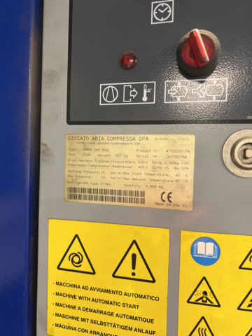 1052969-8 Compressor Ceccato Aria Compressa CSM 20 DX maxi