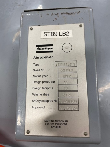 1134333-2 Tank 2000L - Atlas Copco