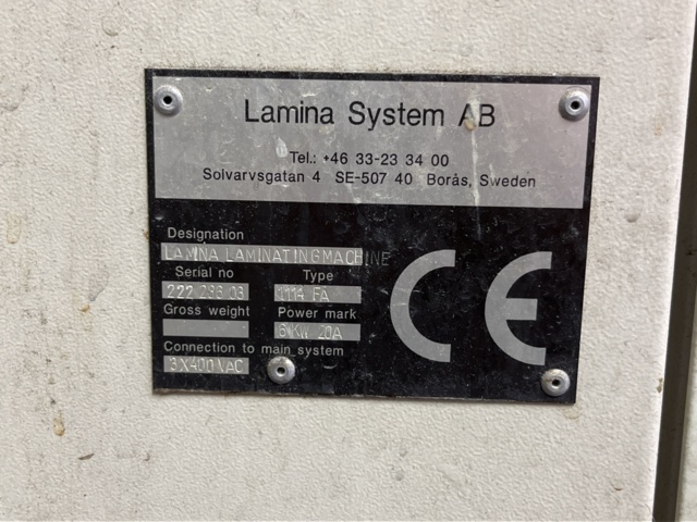 1131617-26 Lamination line Lamina System, 1114 FA