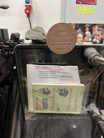 1131629-10 Tryckpress Heidelberg, Vinge A3