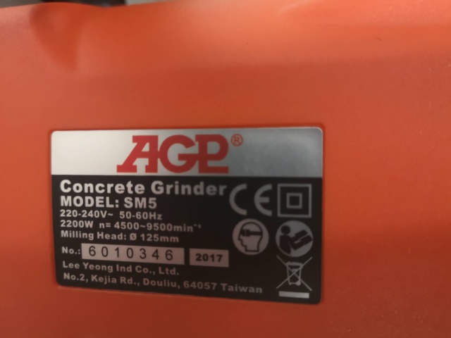 1138710-7 Concrete grinding No reservation price!