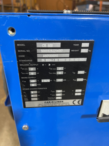 1117491-14 Spot welder Car-o-Liner CR500 -2003ink parts machine