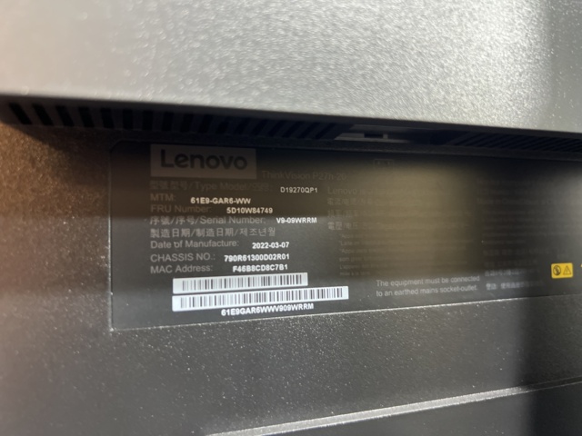 1117494-7 Laptop Lenovo ThinkPad P16, i7, 32GB RAM, 1TB SSD with screen Thinkvision P27
