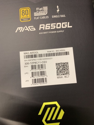 1090054-3 Power supply MSI MAG A650GL 650W PSU