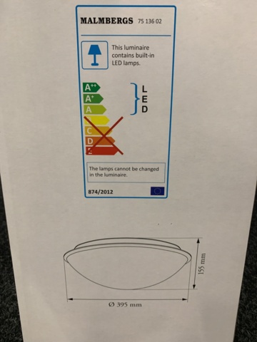 1138775-4 2 ceiling lights Malmbergs LED Capri II