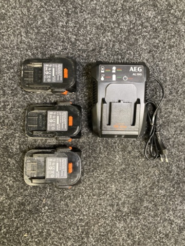 1138696-1 Charging package AEG 18V 2.0Ah x 3 and battery charger AL18G