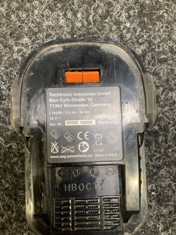 1138697-2 Charging package AEG 18V 2.0Ah x 3 and battery charger AL18G