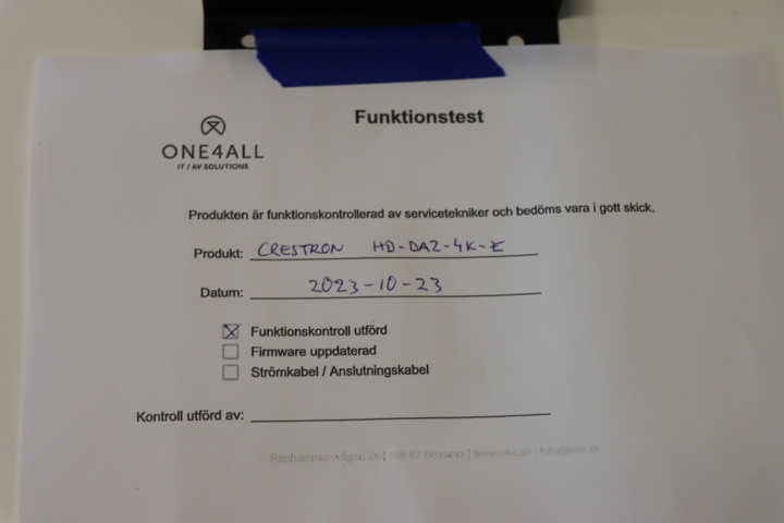 1034383-2 Crestron Distribution Amplifier