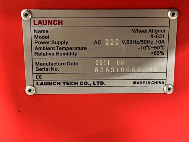 1139232-3 Wheel alignment machine Launch X-631 - 2011