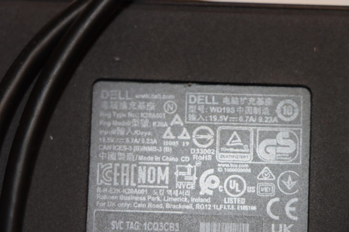 1034411-7 Dock station DELL K20A001 USB-C