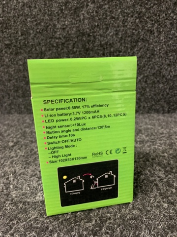 1139824-5 10 pcs Solcell's LED wall lighting