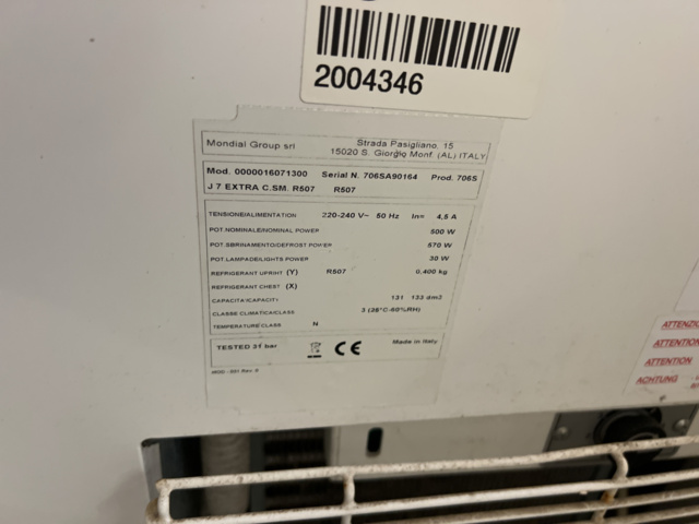 1117611-6 Glass Counter 133 dm3 - Mondial Group SRL