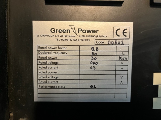 1141994-17 Electric generator Green Power GP30 (John Deere diesel)
