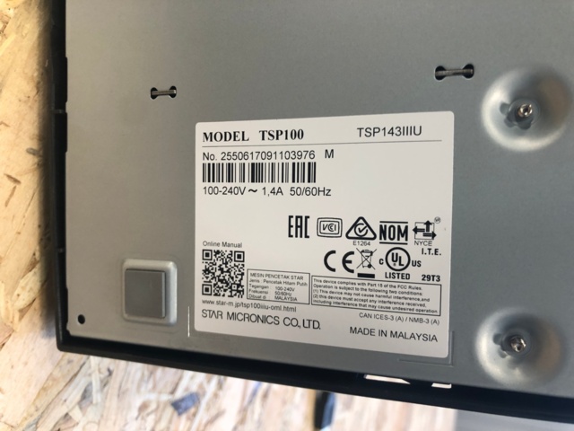 1035504-7 Receipt printer, card reader, price tag