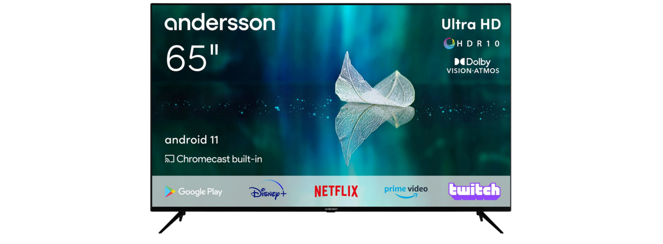 1132437-2 65" 4K LED TV with Android OS and built-in Chromecast Andersson LED6546UHDA