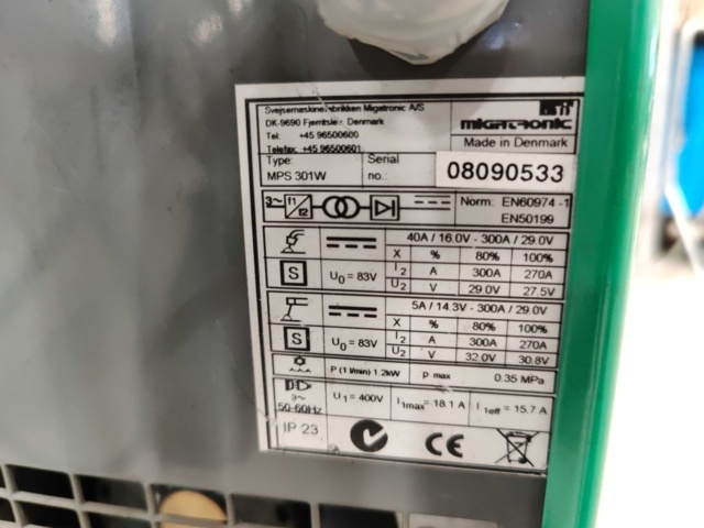 1142335-11 Migsvets Migatronic MPS 301W Pulse