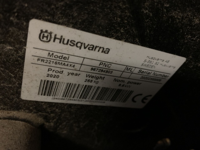 1065456-8 Riding mower Jonsered FR 2216 MA 4x4 -2020
