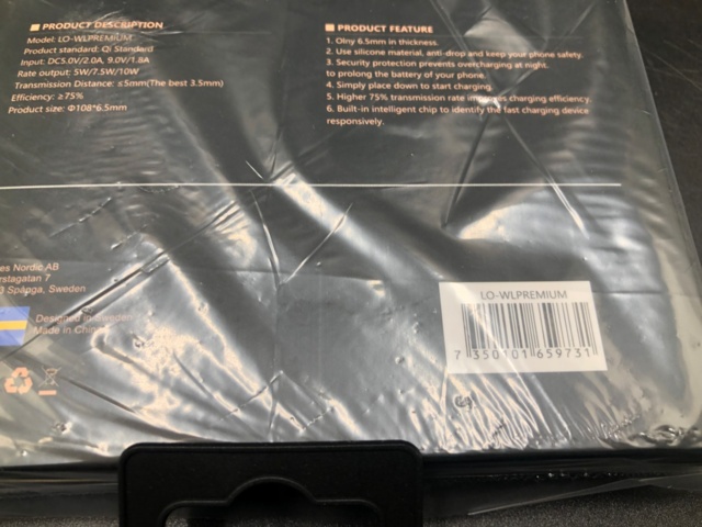 1142665-3 4 st Limitado standard ultra-thin trådlös laddningsplatta - Frakt ingår