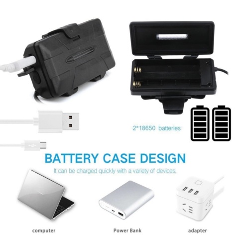 1142717-3 2 Headlamps 8X Waterproof