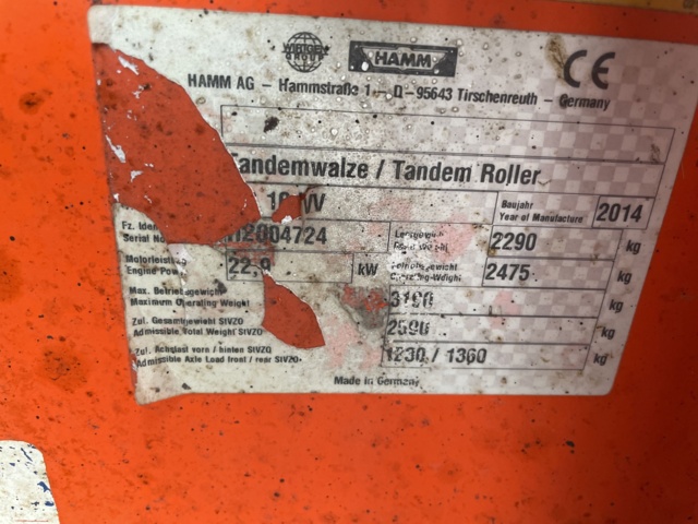 1110341-31 Hamm HD10 Tandem roller