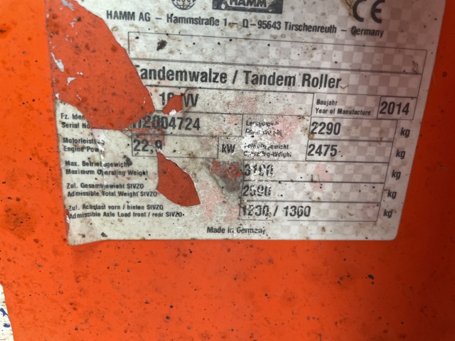 1110341-30 Hamm HD10 Tandem roller