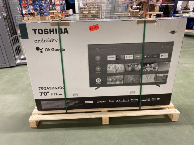 1124477-6 70" 4K UHD QLED Android™ Smart-TV med inbyggd Chromecast Toshiba 70QA5D63DG