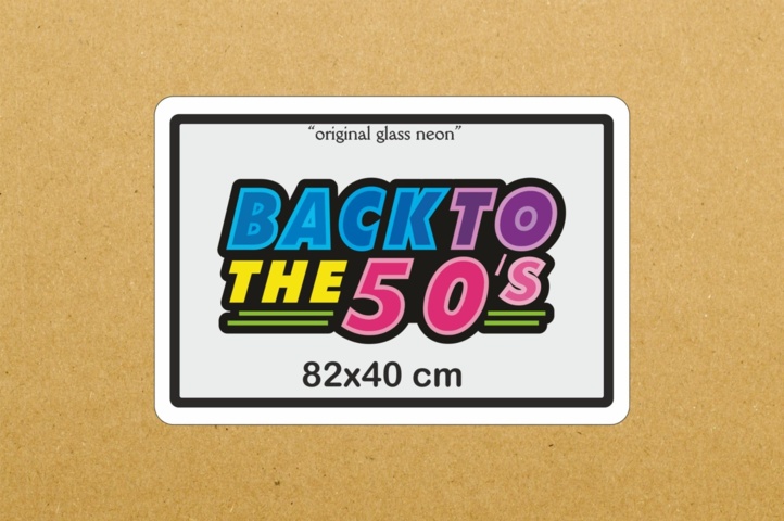 1146078-3 New neon sign Back To The 50s 82x40 cm