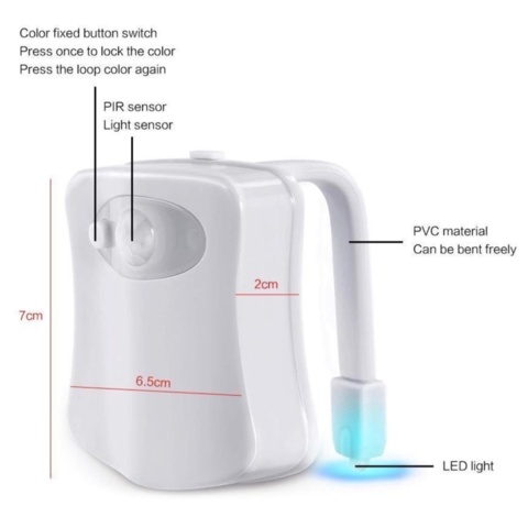 1146214-3 2 st LED-belysning för toalett