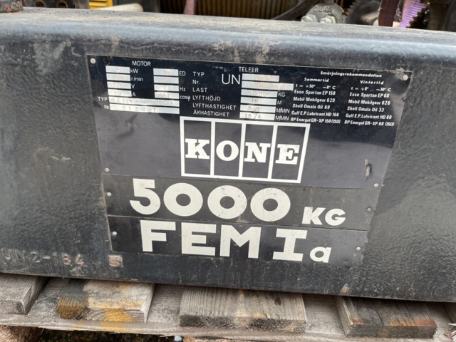 1131785-9 Travers 5T, Kone 2237B