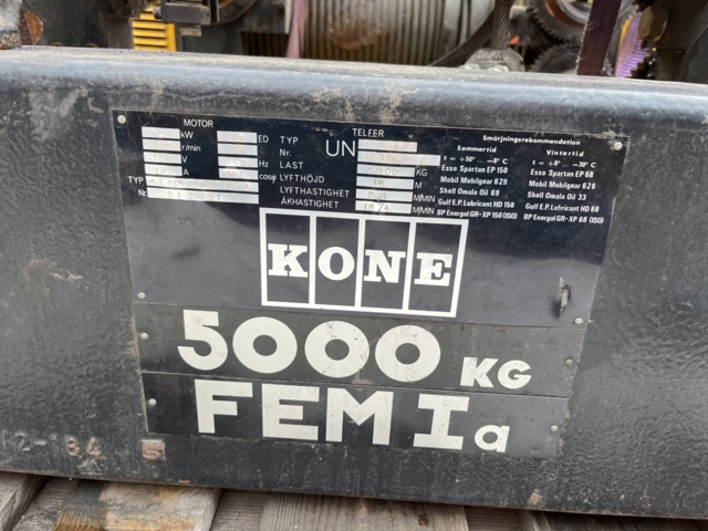 1131785-14 Travers 5T, Kone 2237B