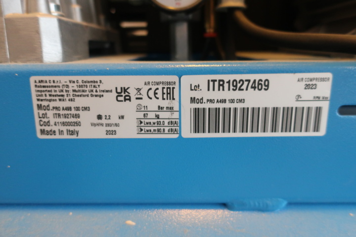 1030087-3 Compressor, ABAC PRO A49B, 100cm3 -2023