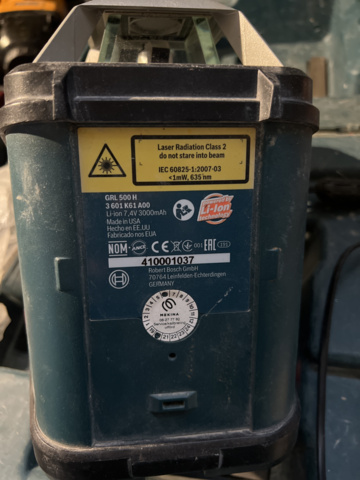 1051621-3 Cross laser Bosch GRL 500 H Without Batteries