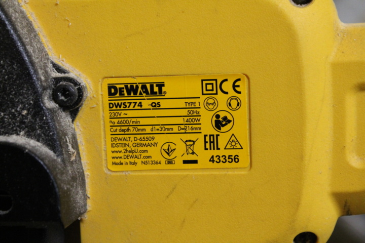 1142031-8 Cut-off saw Dewalt DWS774-Q5