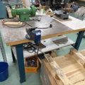 1131804-12 Workbench with vise, table sander and other contents