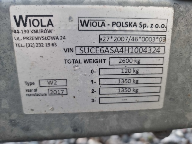 992257-7 Wiola Släpkärra med Galler sidor