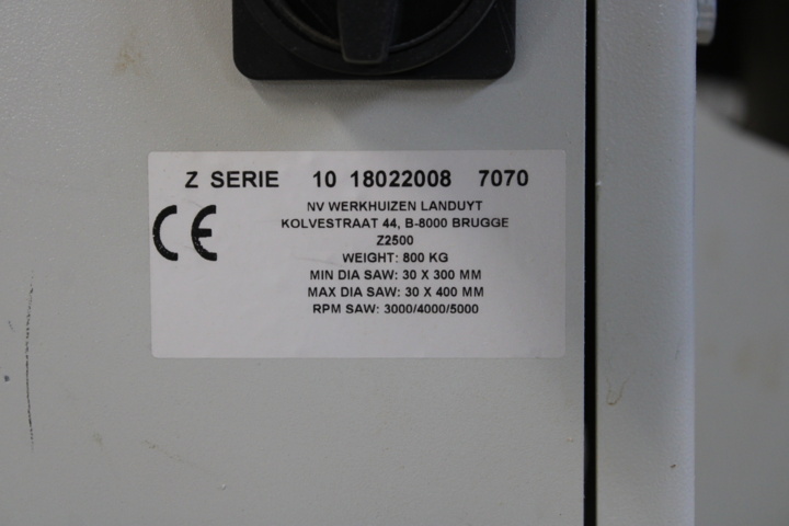 1148074-11 Adjustment saw Robland Z 2500