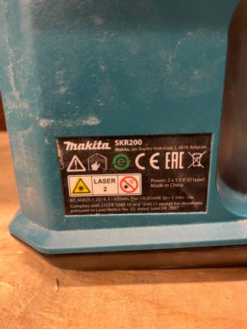 1039819-4 Rotary laser Makita SKR200 incl. stand & measuring stick