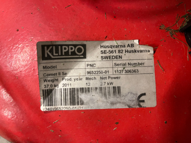 1039828-9 Lawnmower Klippo Comet SE