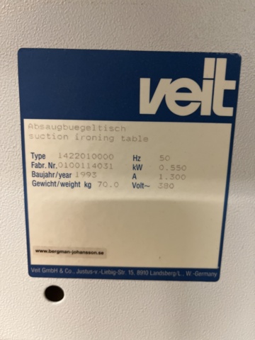 1148380-4 Vacuum ironing board Veit