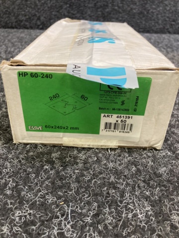 1147977-4 50 st hålplattor Essve 60x240x2 mm