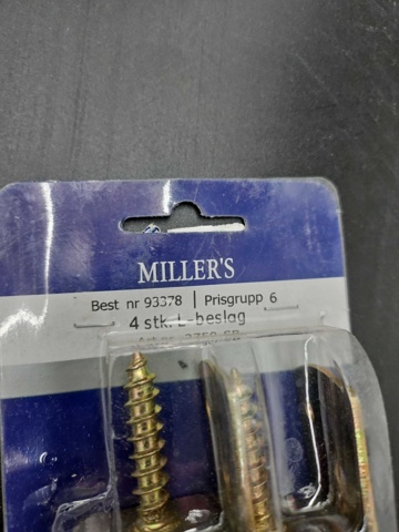 1145987-3 20 pcs 4-pack L fittings - Shipping included