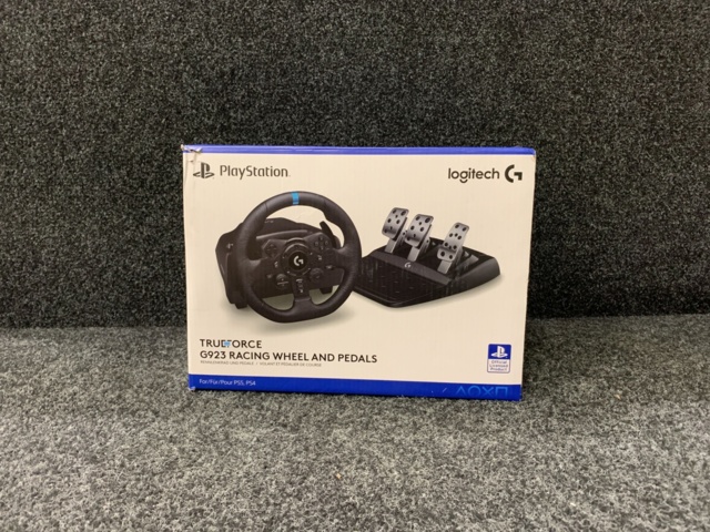 1097296-3 Racing wheel with pedals, Logitech G923 Driving Force Racing Wheel for PS4/PS5 and PC