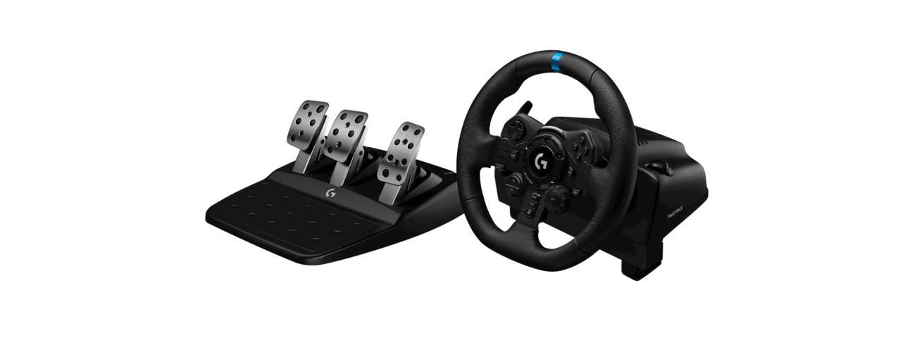 1097296-2 Racing wheel with pedals, Logitech G923 Driving Force Racing Wheel for PS4/PS5 and PC
