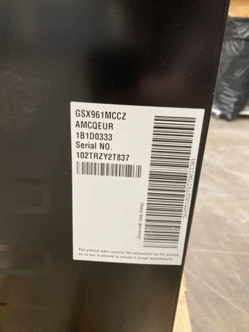 1149309-20 Combined fridge & freezer with door in door LG GSX961MCCZ