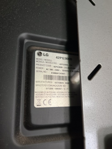 1067135-3 2 pcs LG TV 47" - LG 42PG3000