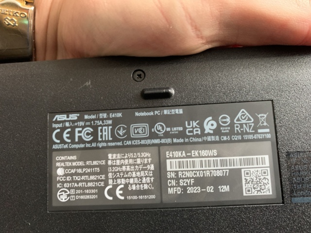 1065521-7 Laptop Asus Notebook E410K - 2023