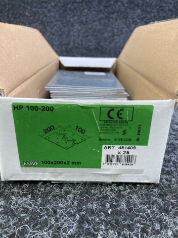 1149348-3 25 perforated plates Essve 100x200x2 mm