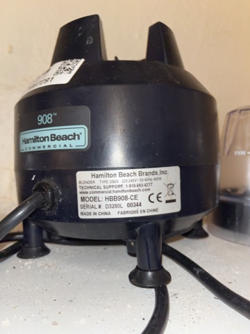 1067291-5 Bar Mixer - Hamilton Beach Commercial 908/HBB908